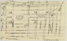 H. P. Lovecraft's hand-drawn map of Arkham, Massachusetts