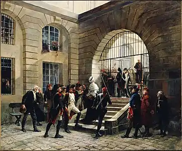 Marie-Antoinette leaves the Conciergerie on the way to her execution