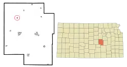 Location within Marion County and Kansas