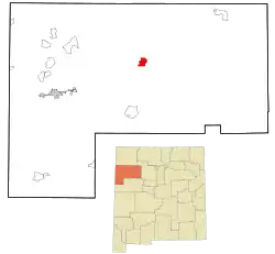 Location of Crownpoint, New Mexico