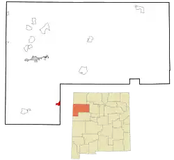 Location of Ramah, New Mexico