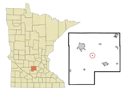 Location of Biscaywithin McLeod County, Minnesota