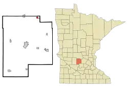 Location of Watkinswithin Meeker County, Minnesota