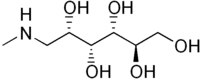 Stereo, skeletal formula of meglumine
