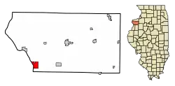 Location in Mercer County, Illinois