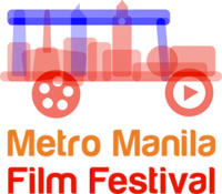Stylized jeepney in red and blue