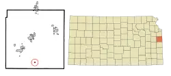 Location within Miami County and Kansas