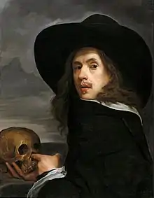 Self portrait by Michael Sweerts (skull was previously painted out)