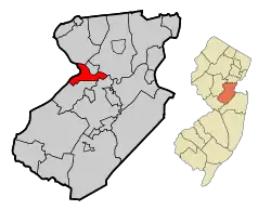 Location of New Brunswick in Middlesex County highlighted in red (left). Inset map: Location of Middlesex County in New Jersey highlighted in orange (right).
Interactive map of New Brunswick, New Jersey