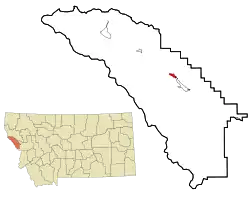 Location of Superior, Montana