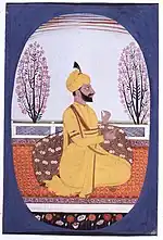 Miniature painting of Raja Amar Singh of Patiala, ca.1830