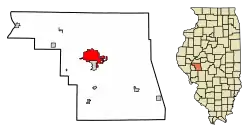 Location in Morgan County, Illinois