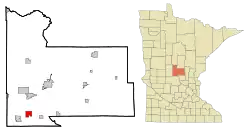 Location of Elmdale, Minnesota