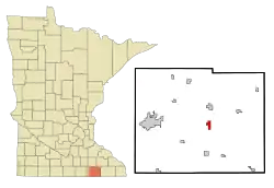 Location of Elkton, Minnesota
