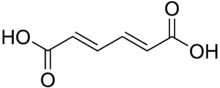 Skeletal formula of trans,trans-muconic acid