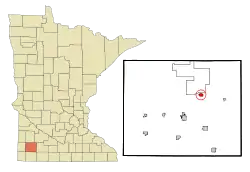 Location of Curriewithin Murray County, Minnesota