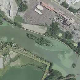 Aerial image of an island.