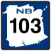 Route 103 marker