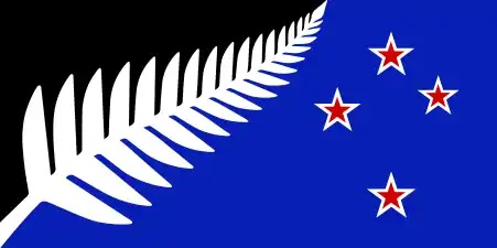 "Silver Fern" (Black, White & Blue) by Kyle Lockwood (2015)
