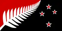 "Silver Fern" (Black, White & Red) by Kyle Lockwood (2015)