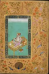 Image 42Folio from the Shah Jahan Album, c. 1620, depicting the Mughal Emperor Shah Jahan (from History of books)