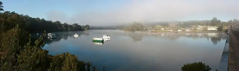 Early morning mist on the Clyde River at Nelligen, 2008.