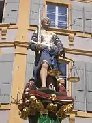 The statue of the justice fountain