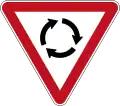 (R2-3) Give Way at Roundabout (give way to vehicles coming from the right)
