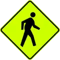 (W16-1/PW-29) Watch for pedestrians crossing