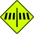 (W16-2/PW-30) Crosswalk ahead