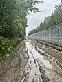 Newly built Concertina wire near Ašašninkai village, Varėna District