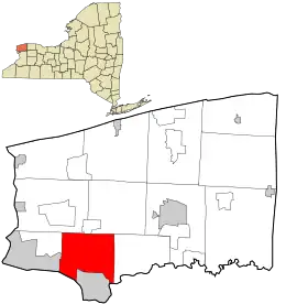 Location in Niagara County and the state of New York.