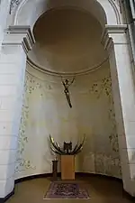"Christ in Glory" by Jean-Jacques Bris (left apse chapel, 20th c.)