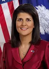 Nikki HaleyGovernor of South Carolina from 2011 to 2017, former U.S. Ambassador to the United NationsEndorsed Marco Rubio, then Ted Cruz