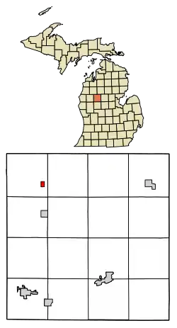 Location of Tustin, Michigan