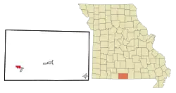 Location of Theodosia, Missouri