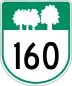 Route 160 marker