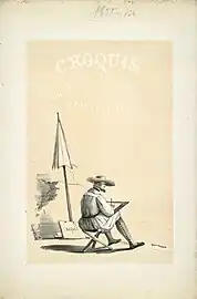 Croquis d'un élève de M. Latour par Malbos