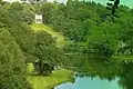 Image 17Painshill Park in Cobham has follies on natural, but landscaped slopes by part of the Mole disguised as ornamental lakes and the Great Cedar thought to be the largest Cedar of Lebanon in Europe. In the mid-north of the county. (from Portal:Surrey/Selected pictures)
