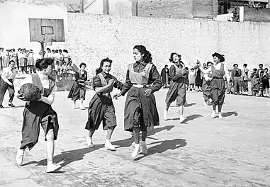 Image 7Basketball match in Alginet, Land of Valencia, 1956. (from Women's basketball)