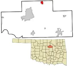Location within Payne County and Oklahoma