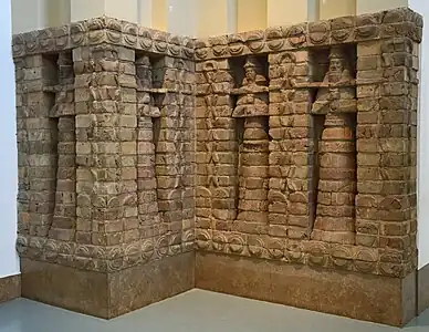 Sumerian façade of the Inanna Temple of Karaindash, Uruk, c. 1413 BC, overall height: 211 cm, Vorderasiatisches Museum Berlin, Germany