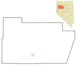 Location of Lovelock, Nevada