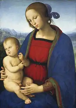 Detail from the Certosa di Pavia Altarpiece (c. 1496-1500)Pietro Perugino