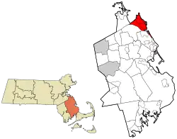 Location in Plymouth County in Massachusetts
