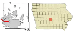 Location of Clive in Iowa