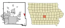 Location of Mitchellville, Iowa