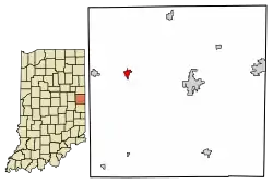 Location of Farmland in Randolph County, Indiana.