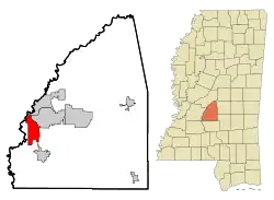 Location in Rankin County and the state of Mississippi