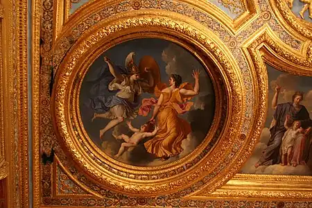 Wisdom casting out Calumny, Baroque painting by Noël Coypel, c.1656-1666, Palais du Parlement de Bretagne, Rennes, France